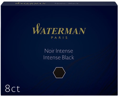 Inktpatronen Waterman zwart ds/8