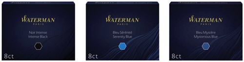 Inktpatronen Waterman zwart ds/8-2