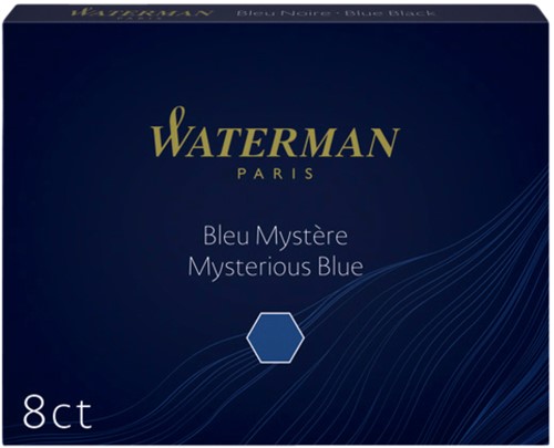 Inktpatronen Waterman blauw/zwart ds/8