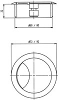 Kabeldoorvoer rond 60mm alu-2
