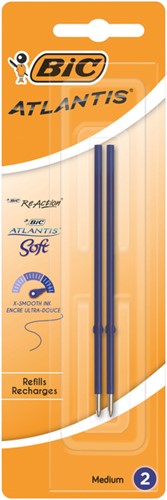 Balpenvulling Bic voor diverse balpennen blauw ds/2