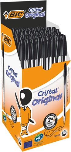 Balpen Bic Cristal zwart
