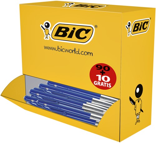 Balpen Bic M10 blauw 90 + 10 gratis