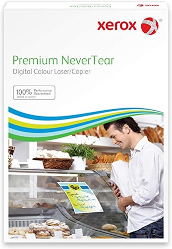 Nevertear Xerox Premium SRA3 Synthetic, Light Frost, half doorschijnend mat, glad, polyester, transparant, 155g/m2,120µm, 320mm x 450mm, pak van 500 vellen, 003R96814