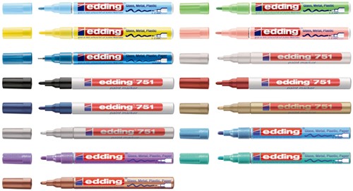 Viltstift Edding 751 lakmarker wit-3