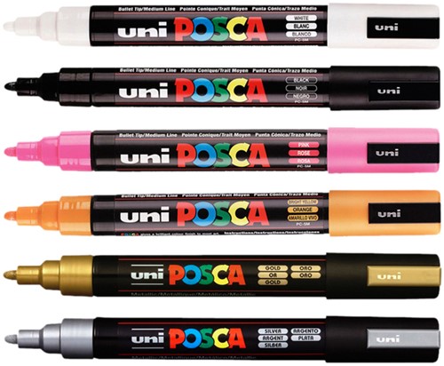 Paintmarker Uni POSCA PC5M medium zwart-2