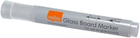 Viltstift Nobo glasbord wit pak/4