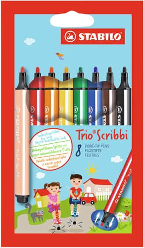 Viltstift STABILO Scribbi 368 etui/8