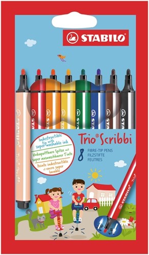 Viltstift STABILO Scribbi 368 etui/8