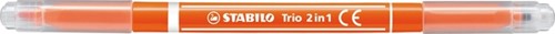 Viltstift STABILO Trio 2 in 1 etui pk/10-3