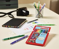 Viltstift STABILO Trio 2 in 1 etui pk/10-3