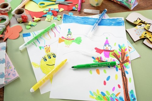 Viltstift STABILO Trio Jumbo XXL etui pk/12-2