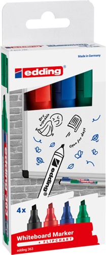 Viltstift Edding 363 whiteboard assorti pk/4