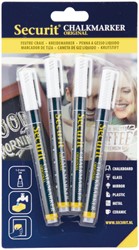 Krijtstift Securit SMA-100 rond 1-2mm wit pk/4