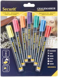 Krijtstift Securit SMA-100 rond 1-2mm assorti pk/7