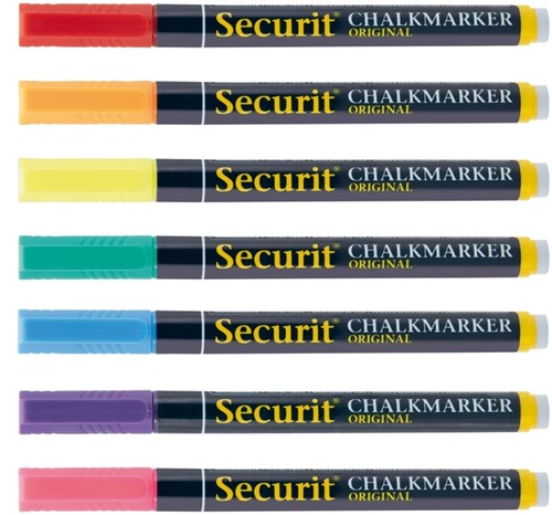 Krijtstift Securit SMA-100 rond 1-2mm assorti pk/7-3