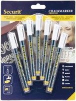Krijtstift Securit SMA-100 rond 1-2mm wit pk/7