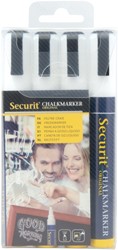 Krijtstift Securit SMA-510 schuin 2-6mm wit pk/4