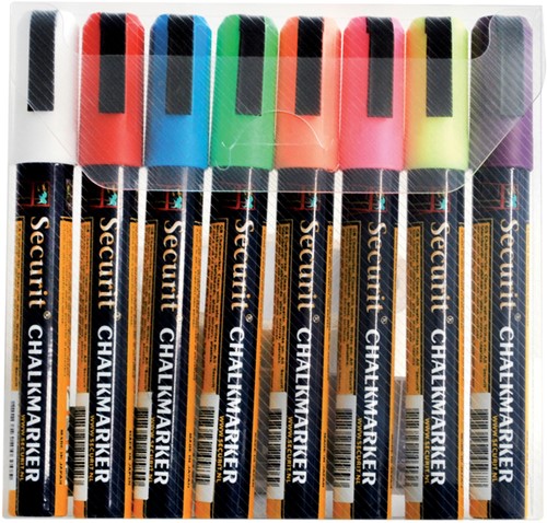 Krijtstift Securit SMA-510 schuin 2-6mm assorti pk/8
