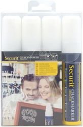 Krijtstift Securit SMA-720 blokpunt 7-15mm wit pk/4