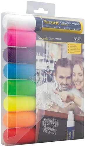 Krijtstift Securit SMA-720 blokpunt 7-15mm assorti pk/8-2