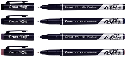 Fineliner Pilot Frixion 0,45mm etui à 4 stuks assorti-3