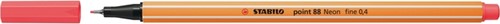 Fineliner STABILO point 88/040 neon rood