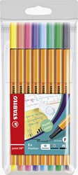 Fineliner STABILO point 88 pastel pk/8