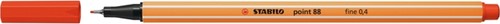 Fineliner STABILO point 88/40 rood