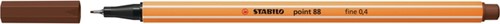 Fineliner STABILO point 88/45 bruin