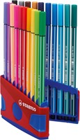 Viltstift  STABILO Pen 68 ColorParade rood/blauw assorti pk/20-2