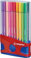 Viltstift  STABILO Pen 68 ColorParade rood/blauw assorti pk/20-3