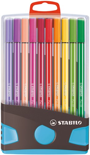 Viltstift STABILO Pen 68 ColorParade turquoise assorti pk/20