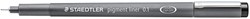 Fineliner Staedtler Pigment 308 0.1mm zwart