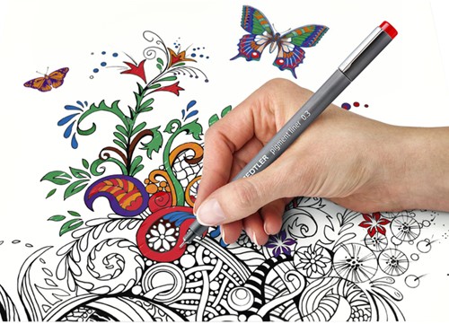Fineliner Staedtler Pigment 308 0.6mm zwart-2