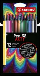 Viltstift STABILO Pen 6812-1-20 pk/12 assorti