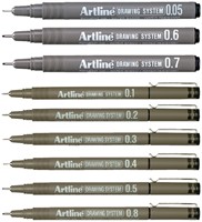 Fineliner Artline set met 0.1-0.3-0.5-0.7mm zwart-2
