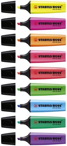 Tekstmarker STABILO Boss assorti etui/8-2