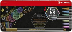 Viltstift STABILO Pen 6808/8-32 metallic blik/ 8 assorti