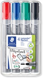 Viltstift Staedtler 356 flipover assorti pk/4