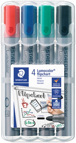 Viltstift Staedtler 356 flipover assorti pk/4