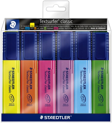 Markeerstift Staedtler 364 Textsurfer assorti 6stuks
