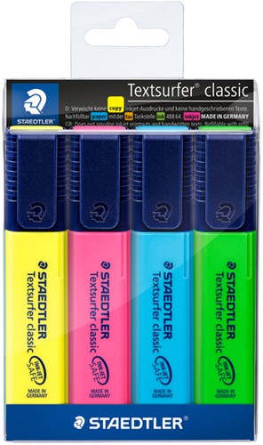 Markeerstift Staedtler 364 Textsurfer  assorti 4stuks