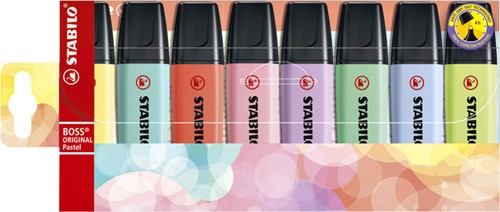 Tekstmarker STABILO Boss pastel assorti pk/8