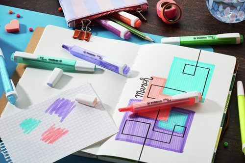 Markeerstift STABILO Swing Cool 275/4 etui à 4 kleuren-3