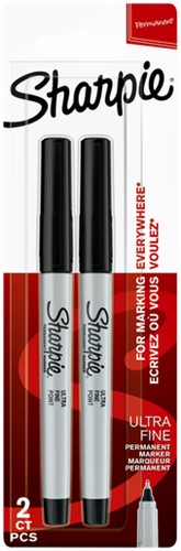 Viltstift Sharpie rond 0.5mm zwart pk/2