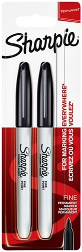 Viltstift Sharpie rond 0.9mm zwart pk/2