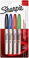 Viltstift Sharpie rond 0.9mm assorti pk/4