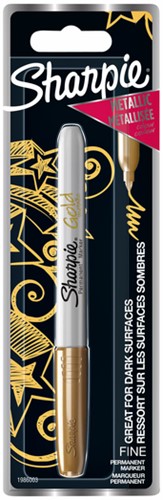 Viltstift Sharpie rond 0.9mm metallic goud blister