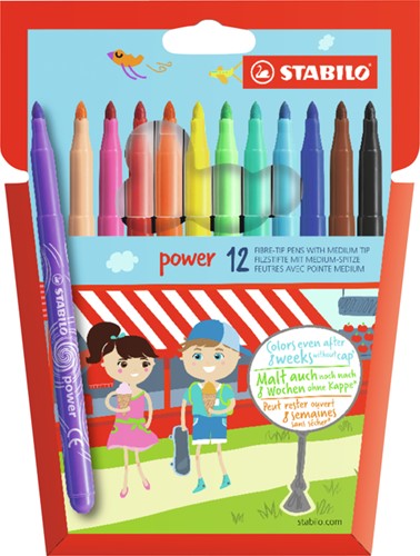 Viltstift STABILO Power 280 etui pk/12